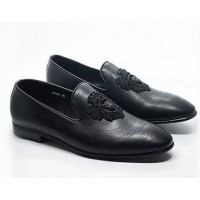 Al Pacino Leather Loafers - Black